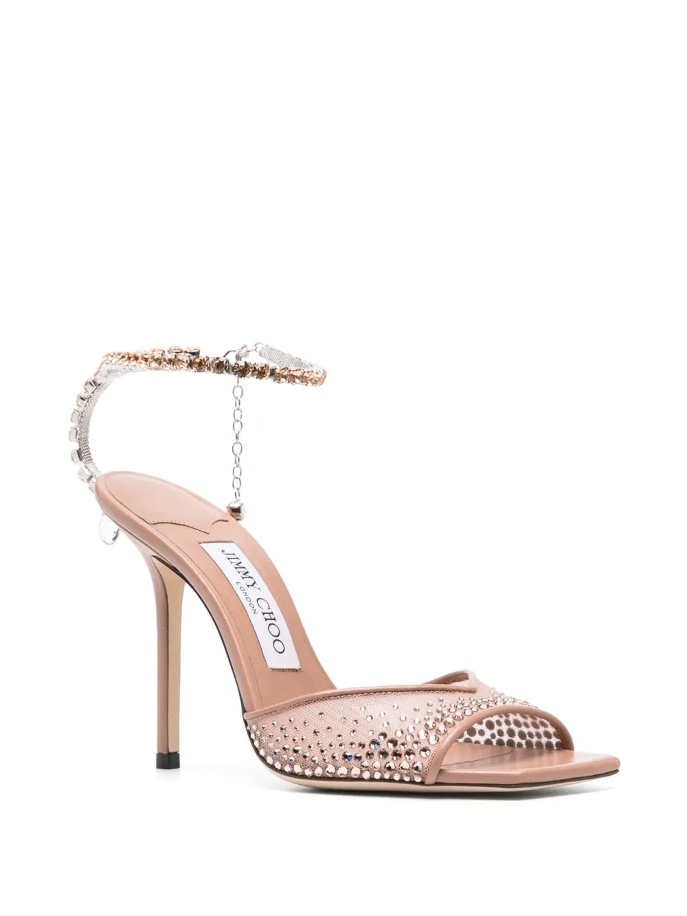 Shop Jimmy Choo Saeda 100mm Sandals In Pink