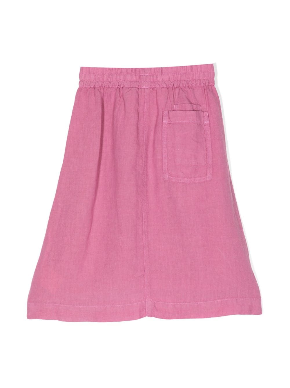Shop By Walid Elasticated-waist Linen Skirt In 粉色