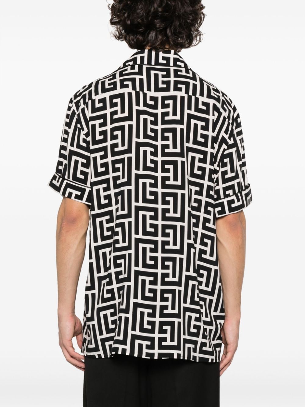 Balmain Overhemd met geometrische print Zwart