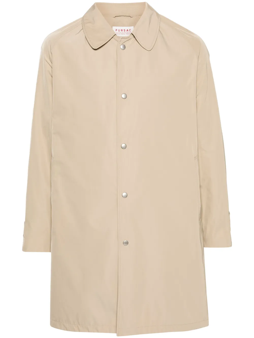 Fursac Water-repellent Cotton Coat In Neutrals
