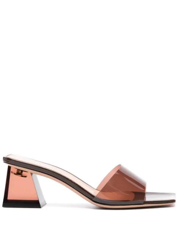 【関税・送料込】GIANVITO ROSSI 55mm コズミック ミュール Gianvito Rossi Cosmic 55mm ミュール | ブラウン | FARFETCH JP