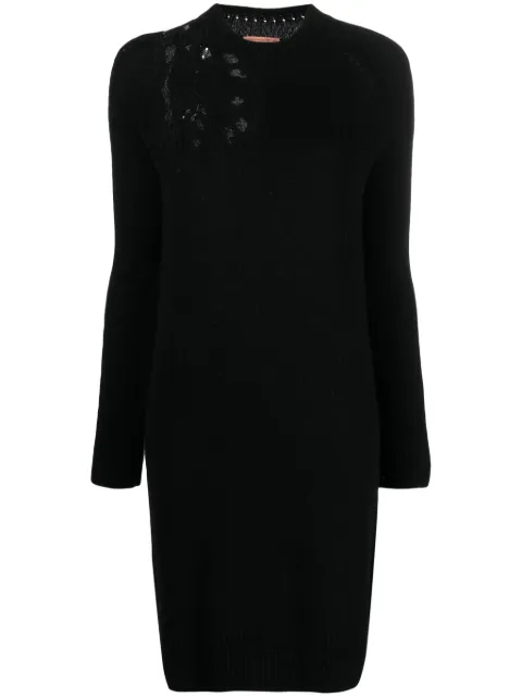 Ermanno Scervino lace-detail knitted minidress