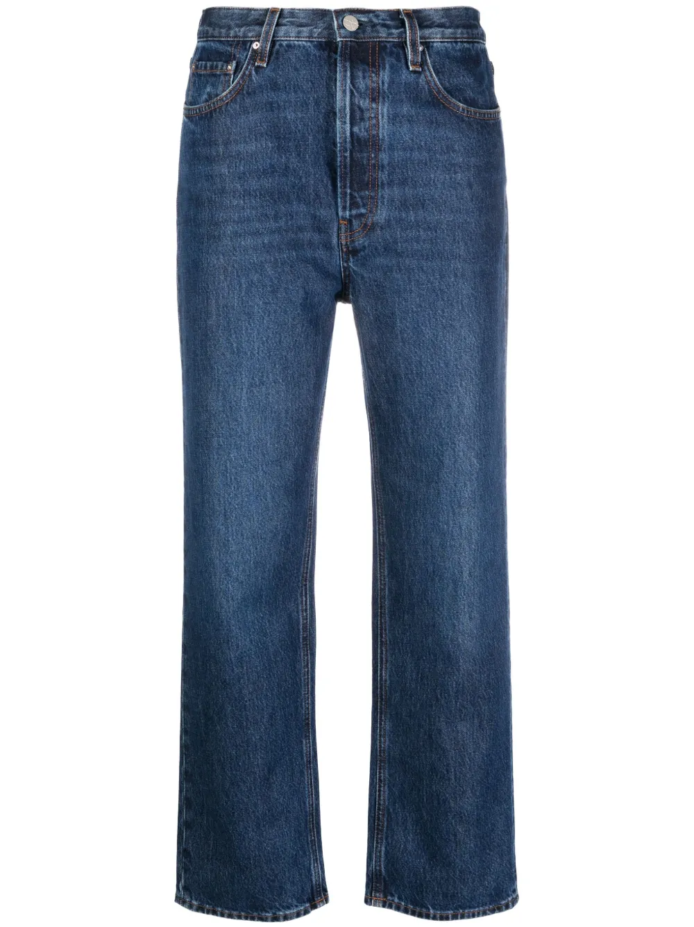 TOTÊME HIGH-RISE CROPPED STRAIGHT-LEG JEANS