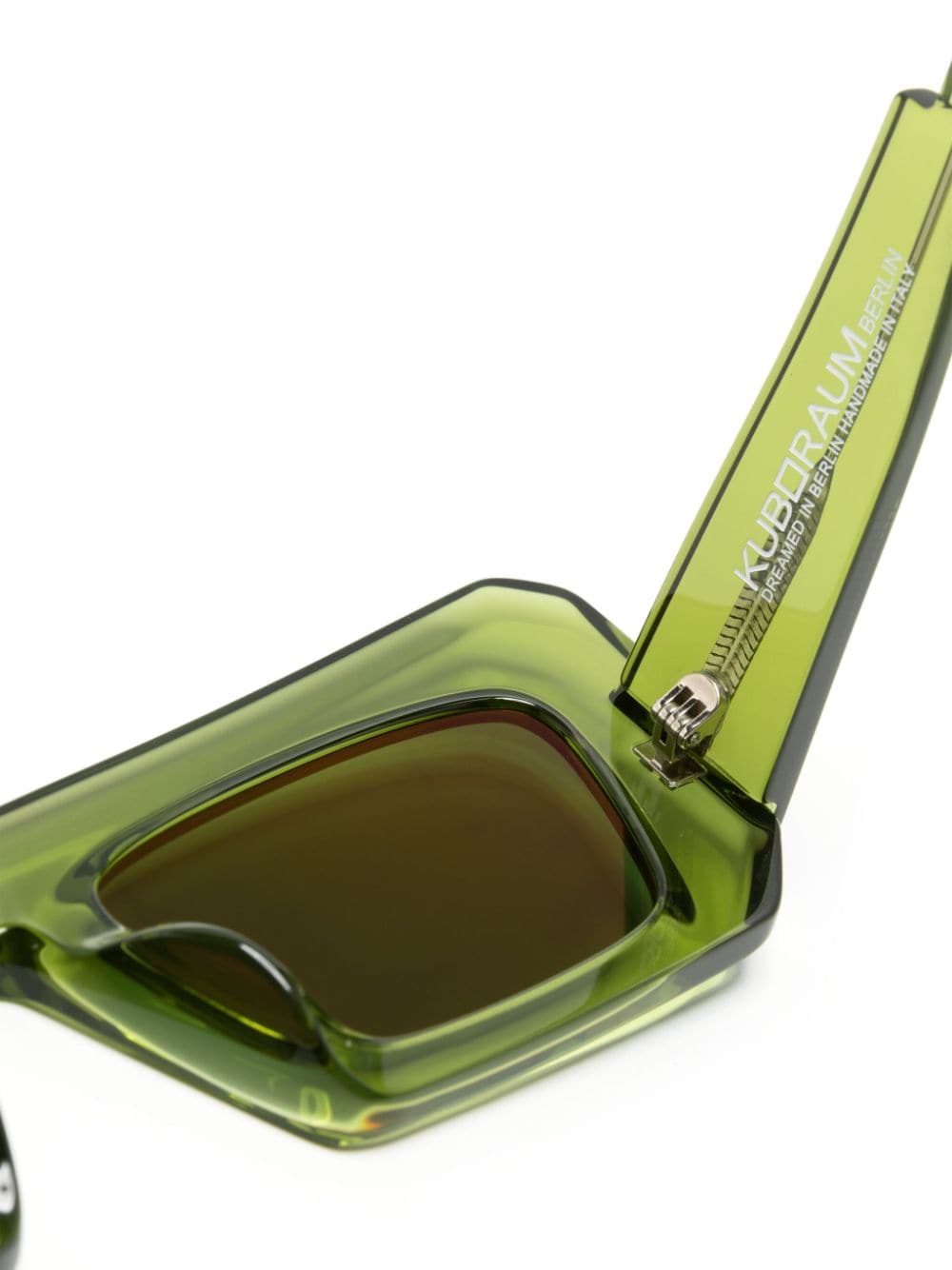 Shop Kuboraum R2 Rectangle-frame Sunglasses In Green