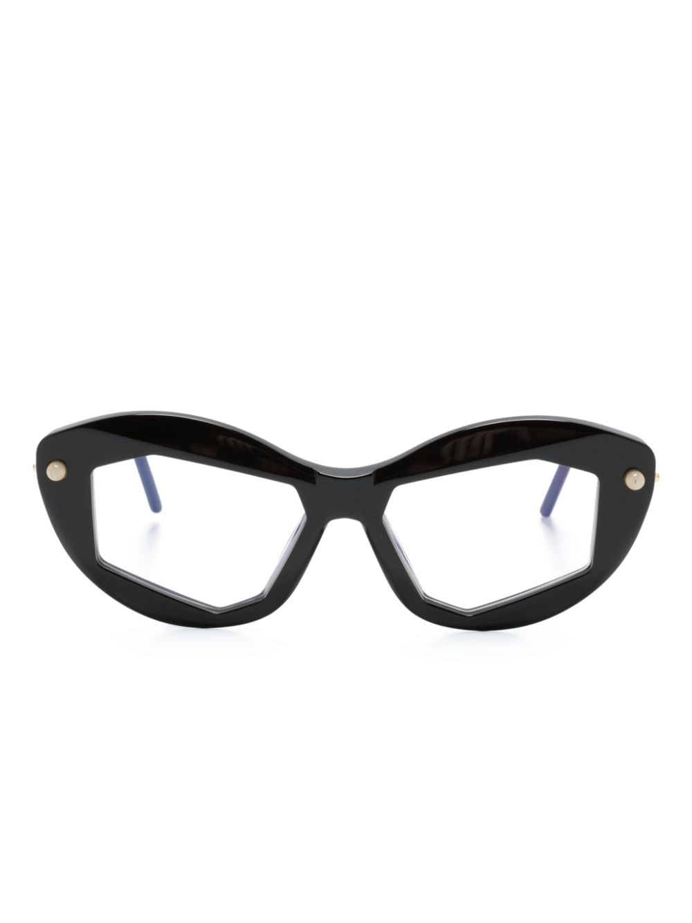 Kuboraum P16 bril met cat-eye montuur Zwart