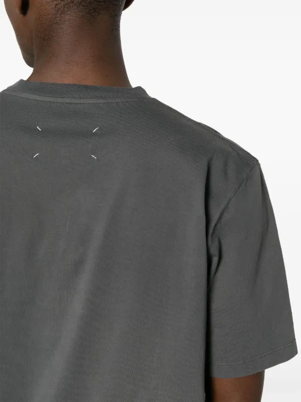 Tシャツ・カットソー MAISON MARGIELA Men T-shirt Grey S50GC0706M20086 801M Maison Margiela logo-embroidered Cotton T-shirt | Grey