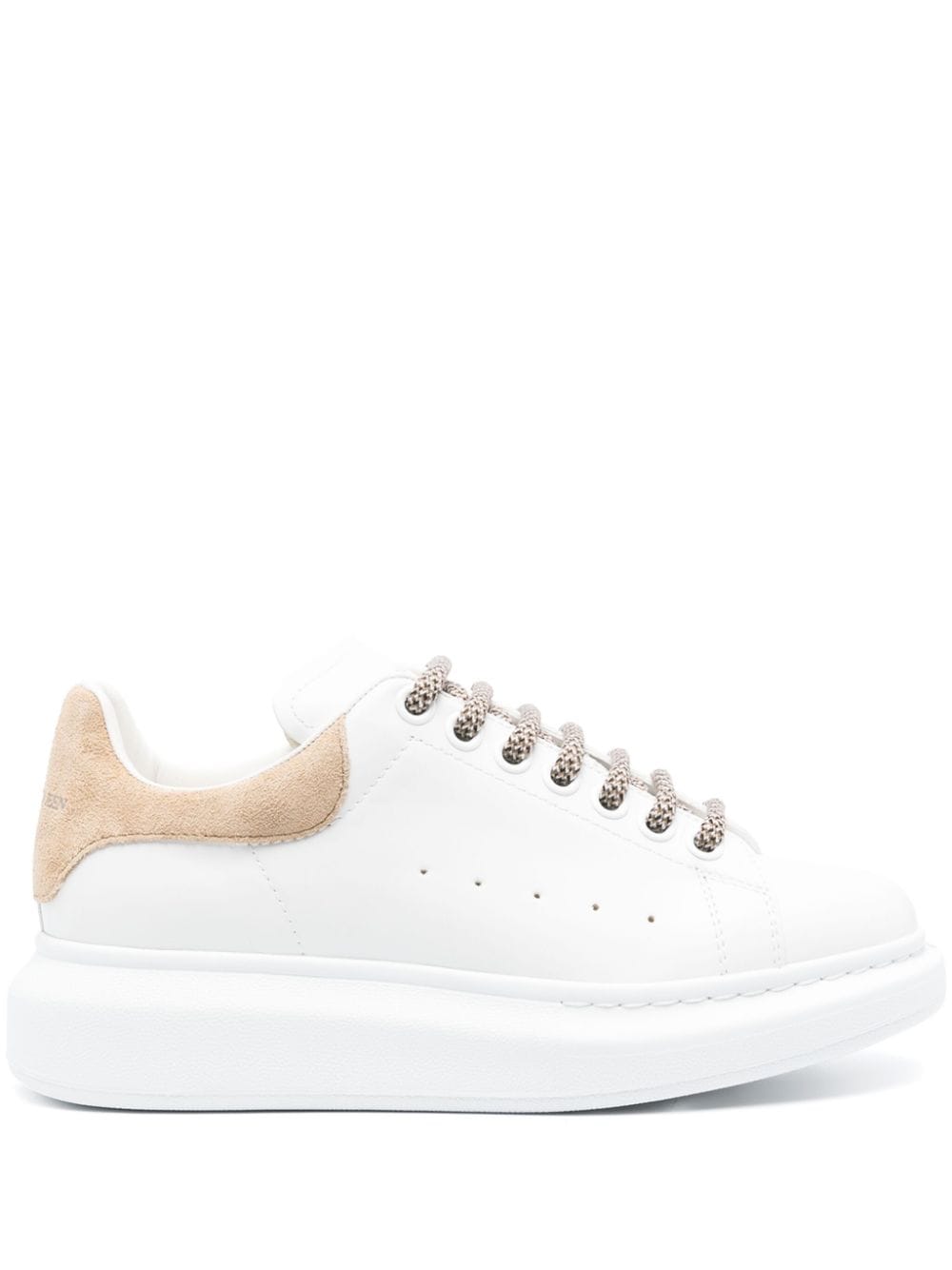Alexander Mcqueen Oversized Leather Trainers In White