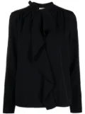 ISABEL MARANT Utah ruffle-trim cady blouse - Black