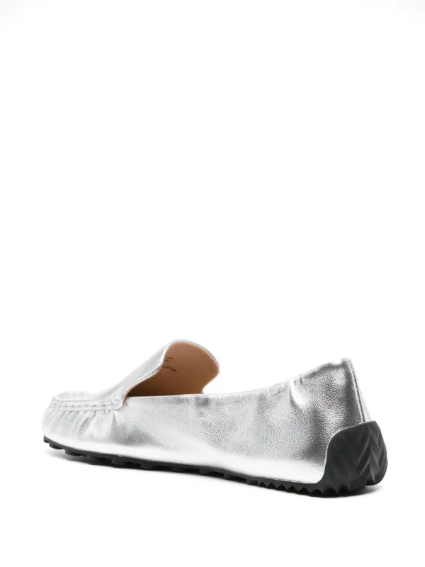 Silver hot sale coach loafers