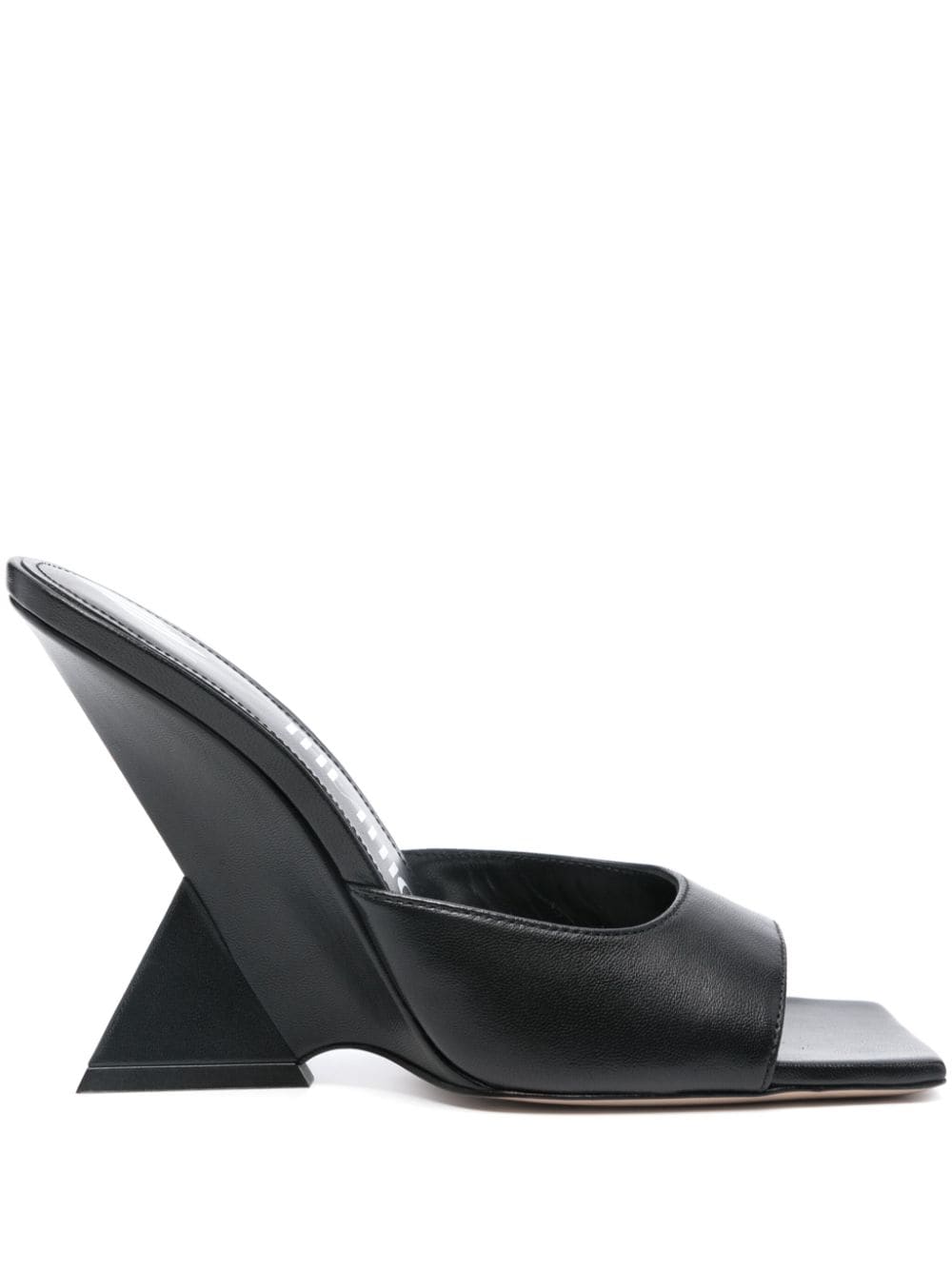 The Attico Cheope 105mm leather mules Black