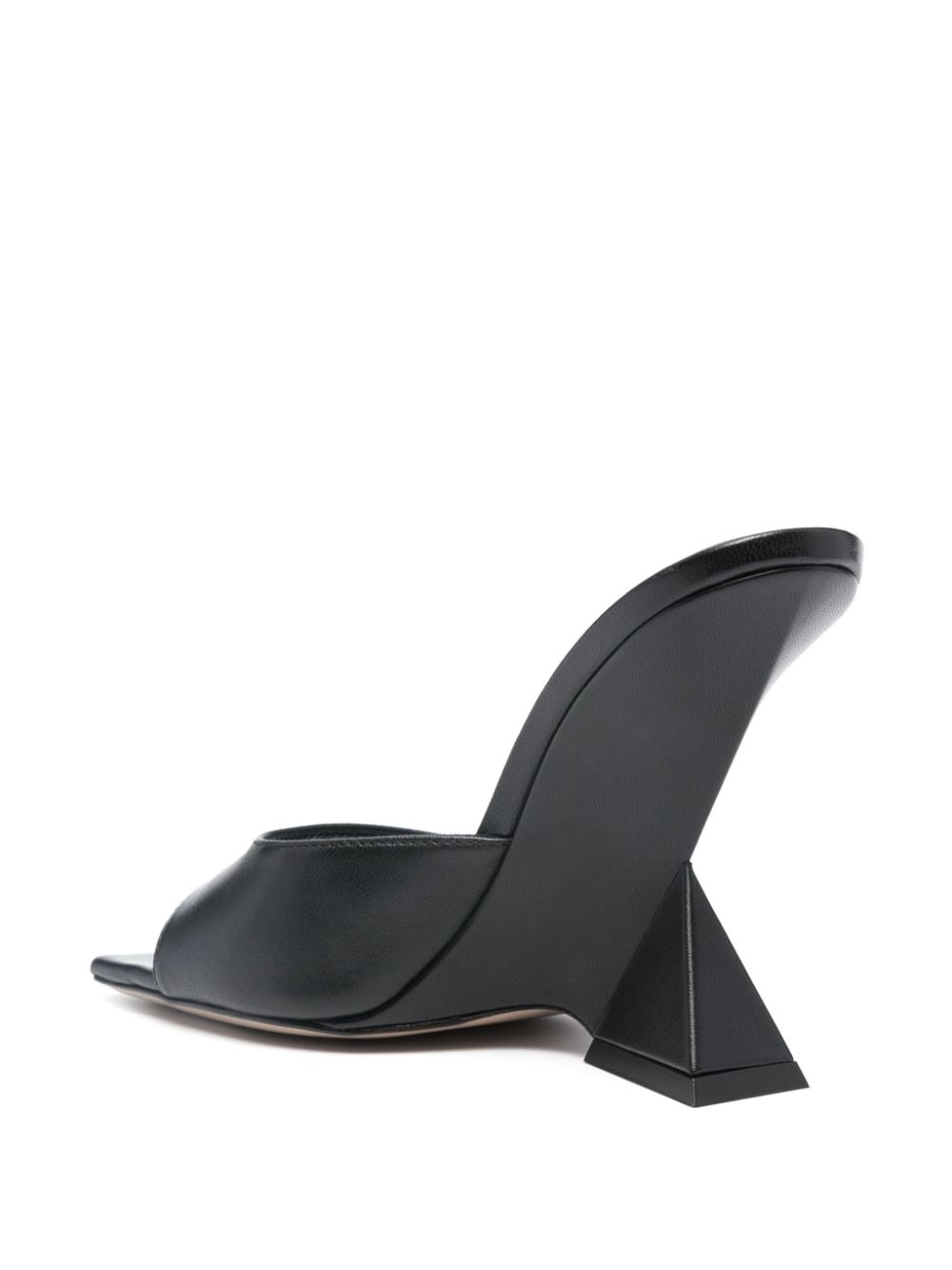 Shop Attico Cheope 105mm Leather Mules In Black