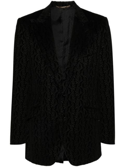 Dolce & Gabbana Pre-Owned 2000s peak lapels jacquard-pattern blazer