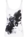 Alexander McQueen Chiaroscuro wool-silk tank top - Neutrals