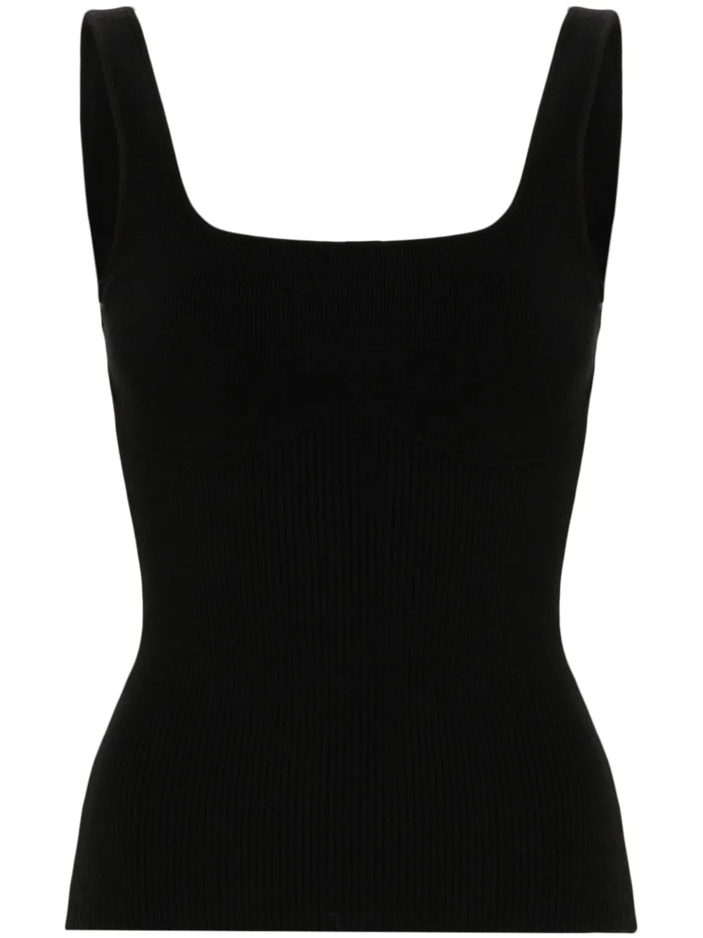 Ba&sh Oxmo Ribbed-knit Top In Black