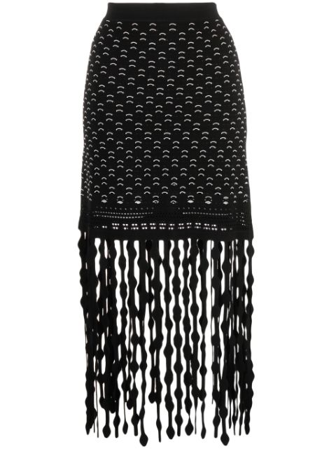 Simkhai Filippa Lattice fringed skirt