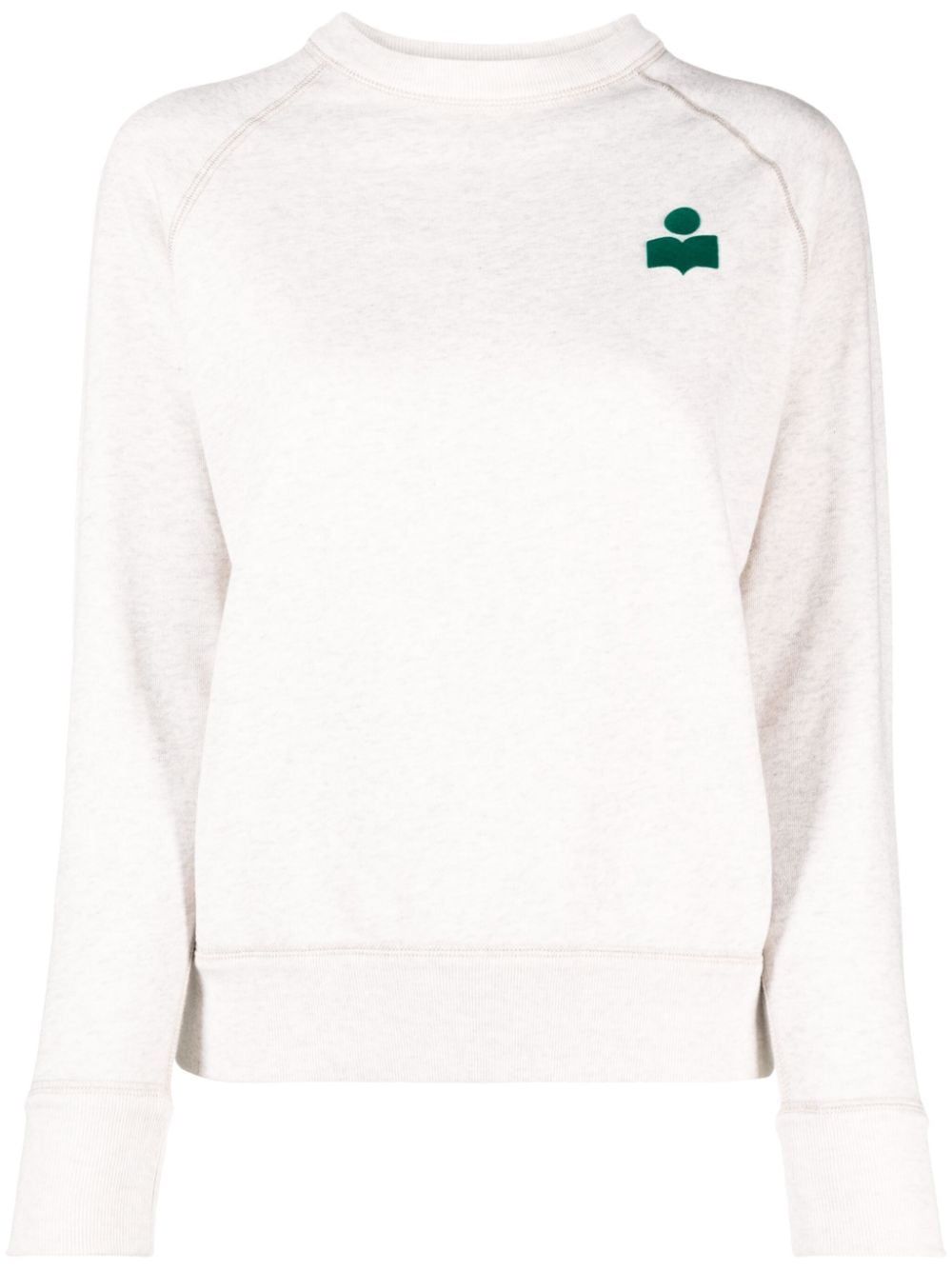 Marant Etoile Milla Flocked-logo Sweatshirt In Neutrals
