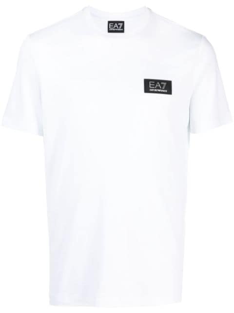 Ea7 Emporio Armani logo-patch jersey T-shirt