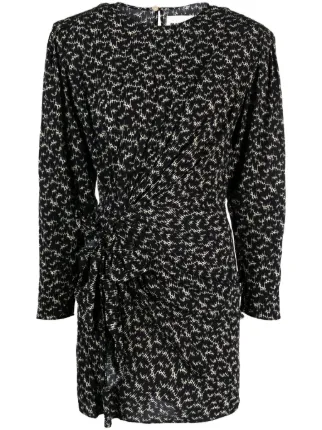 MARANT TOILE Dulce abstract-print Dress | Black | FARFETCH TH