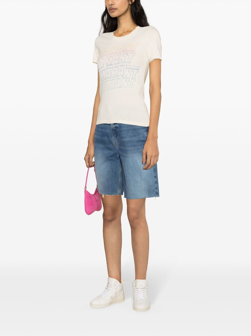 MARANT ETOILE ZILIANI LOGO-PRINT COTTON T-SHIRT 