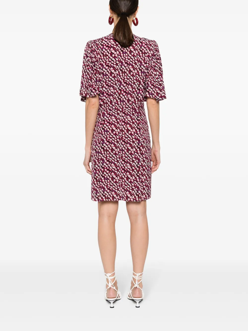 Isabel Marant Étoile Vedolia Abstract-print Minidress In Neutrals