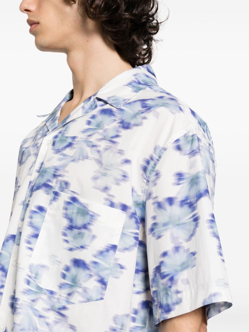 Shop Marant Lazlo Floral-print Shirt In Blue