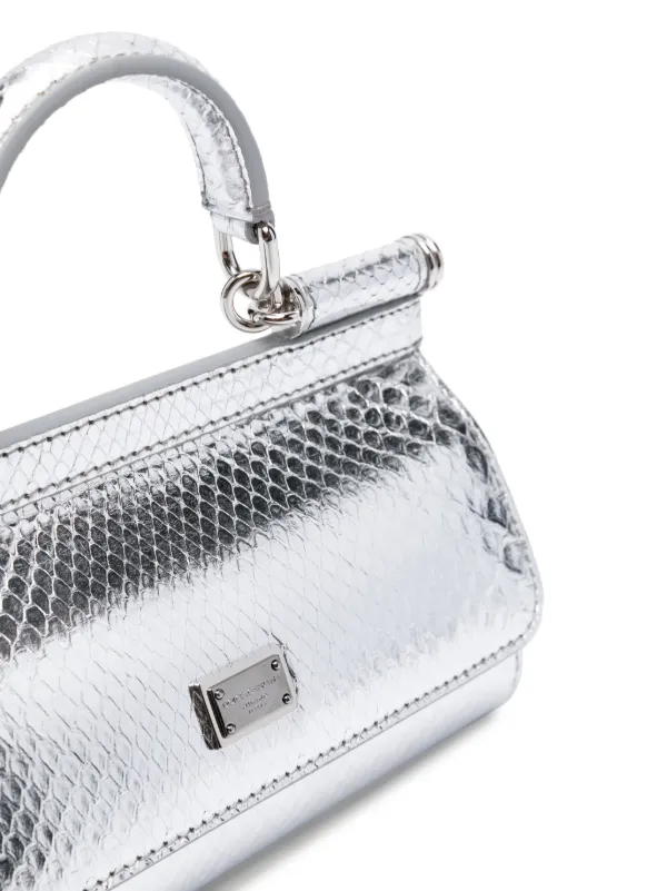 Dolce & Gabbana Small Sicily Tote Bag | Silver | FARFETCH