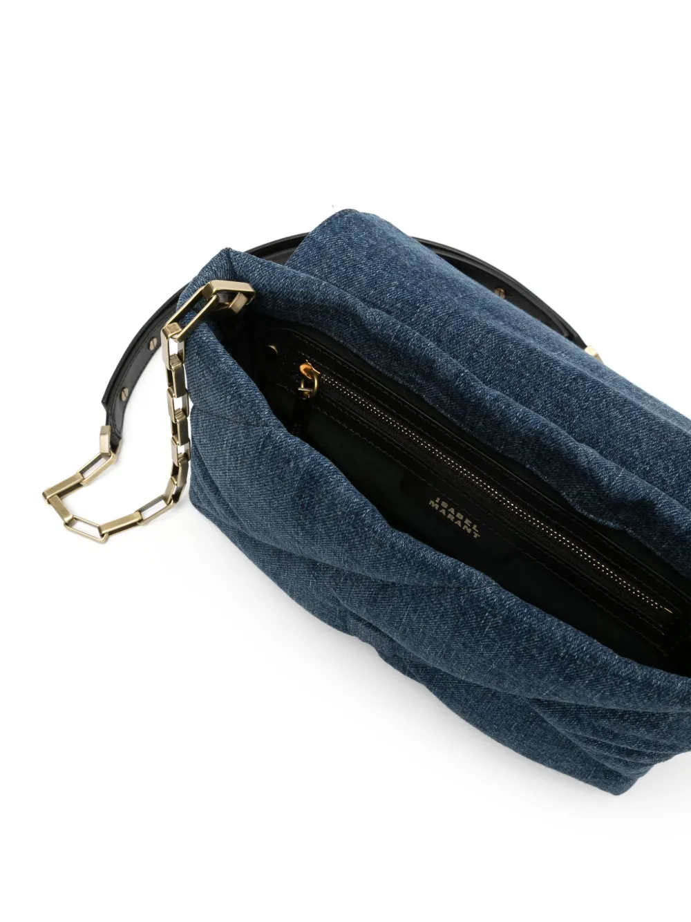 Shop Isabel Marant Merine Puffy Denim Tote Bag In Blue