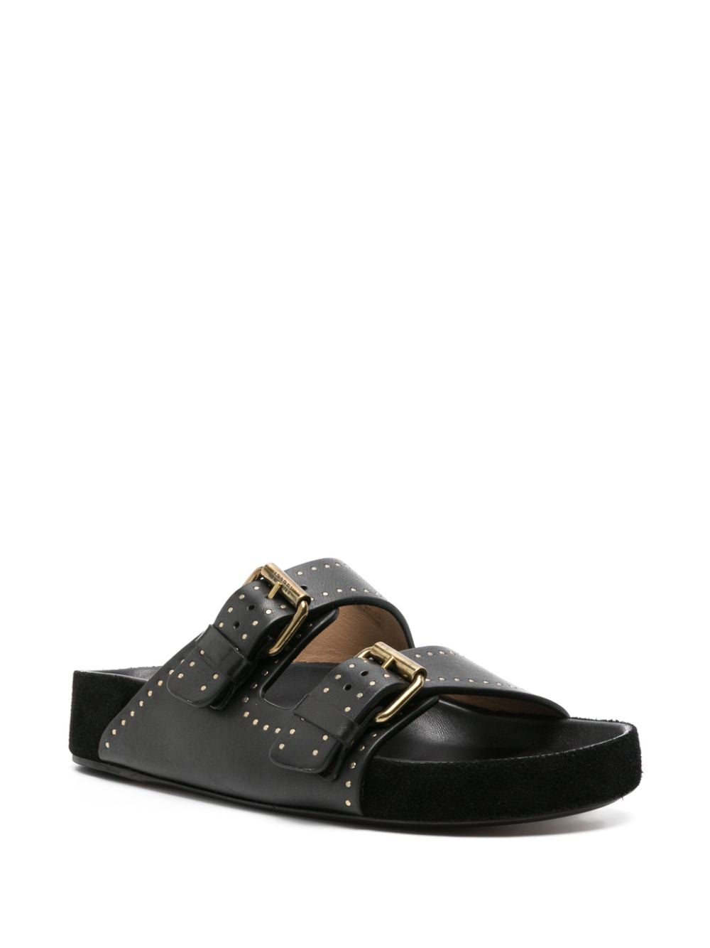 Shop Isabel Marant Lennyo Studded Sandals In Black