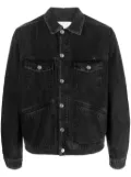 MARANT Jango logo-embroidered denim jacket - Black