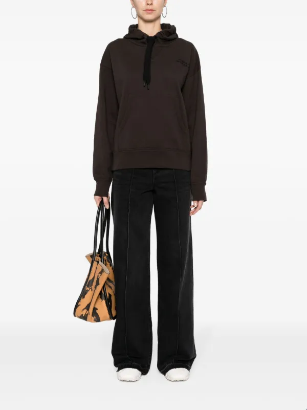 ★Isabel Marant★ Marcello logo hood fed black SW0055HAA2M35 Isabel Marant éToile Marcello' Hoodie In Black - 40% Off