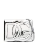 Dolce & Gabbana DG Logo leather crossbody bag - Silver