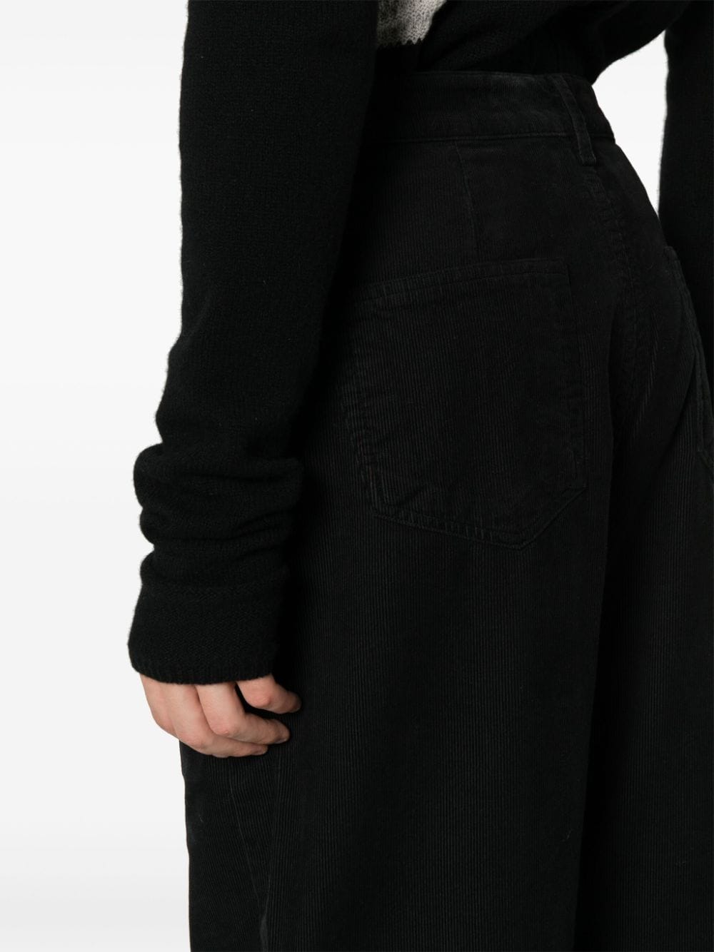 Shop Rick Owens Drkshdw Wide-leg Corduroy Trousers In Black