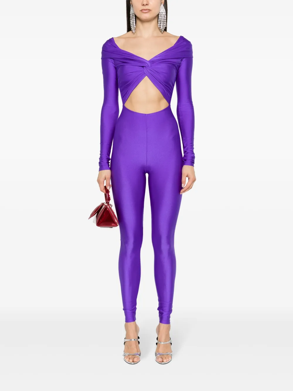 THE ANDAMANE Uitgesneden jumpsuit - Paars