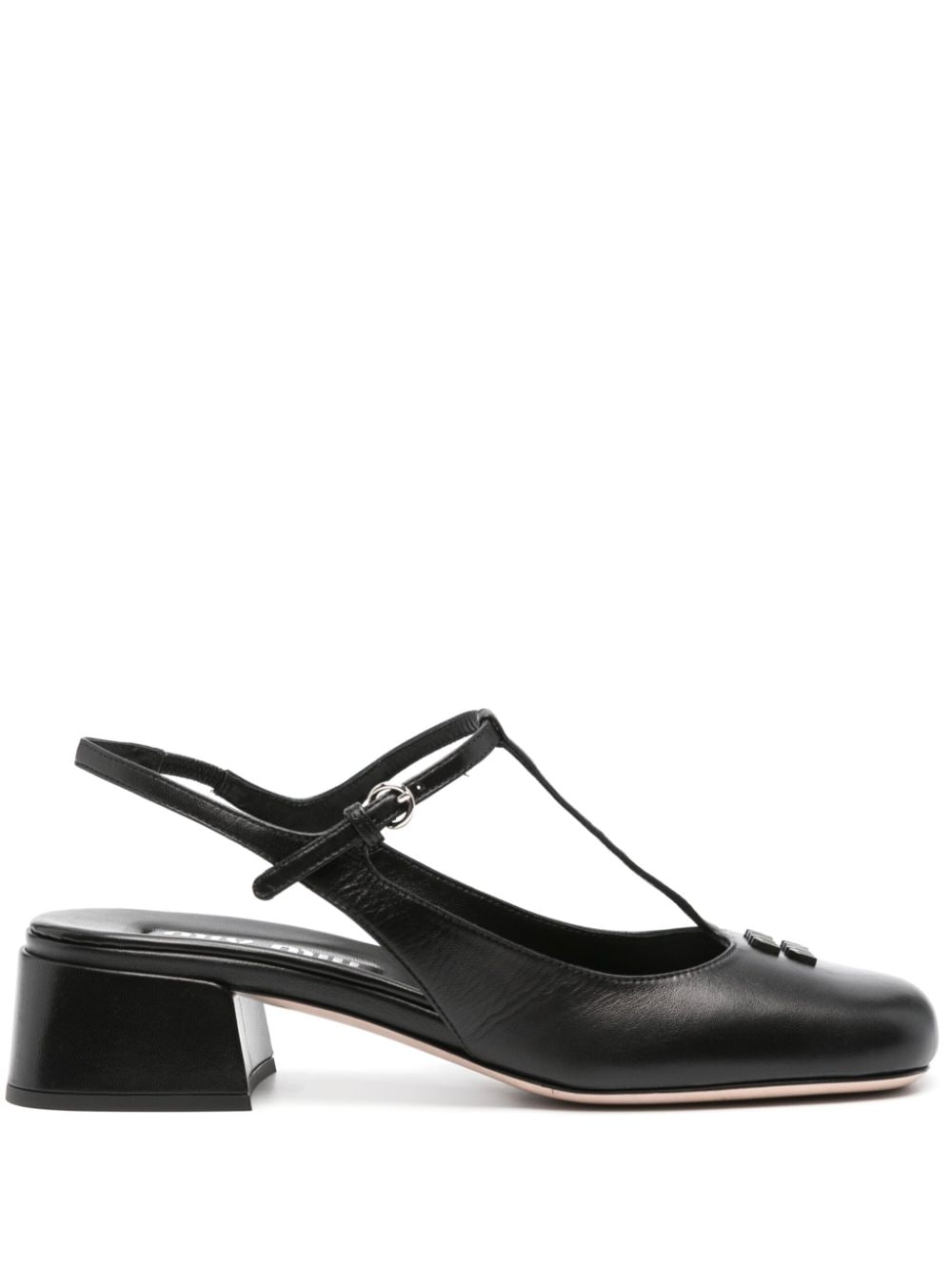 Miu Miu 45mm Leather Pumps - Farfetch