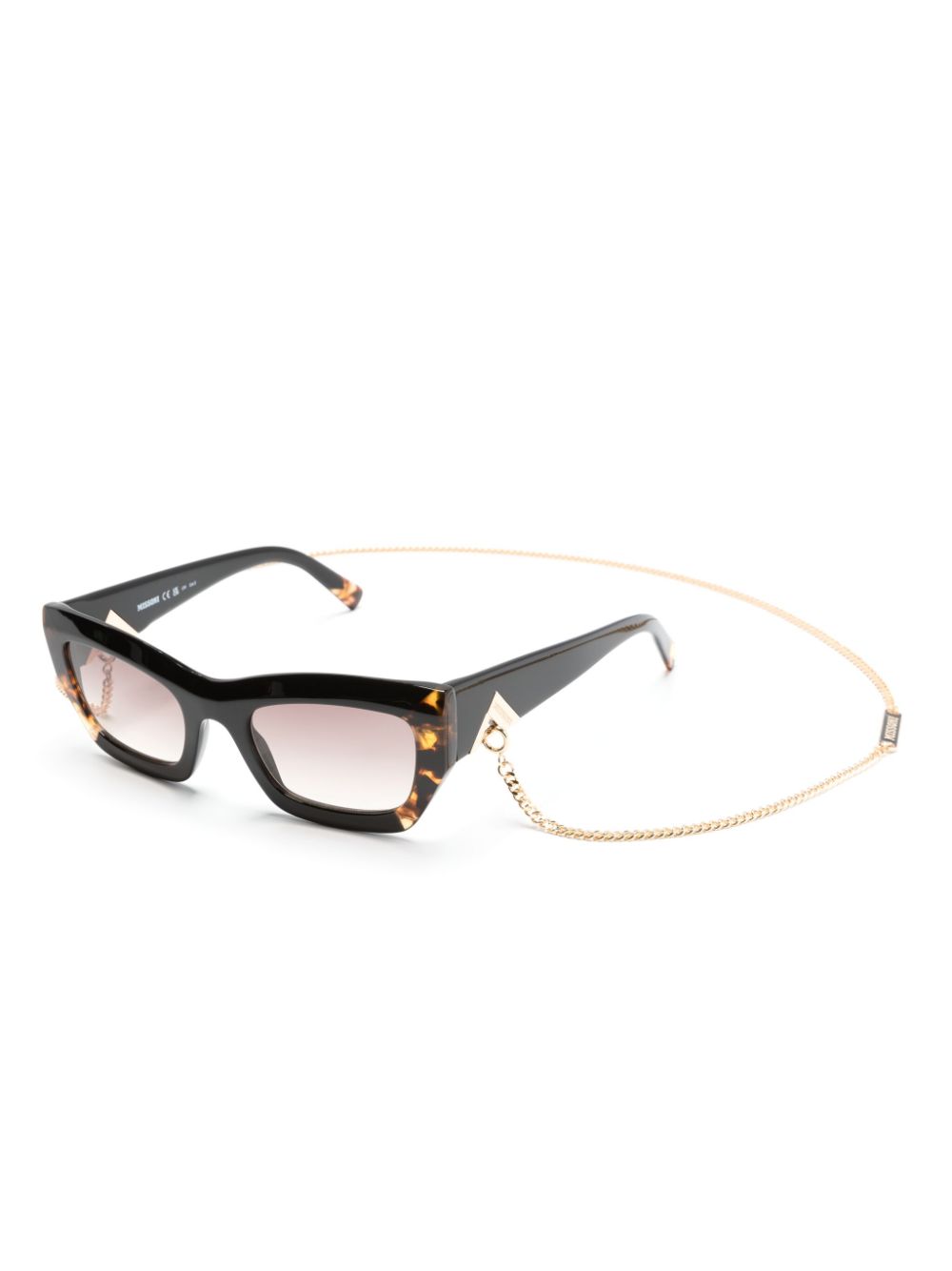 Shop Missoni Eyewear Tortoiseshell-detailing Rectangle-frame Sunglasses In Braun