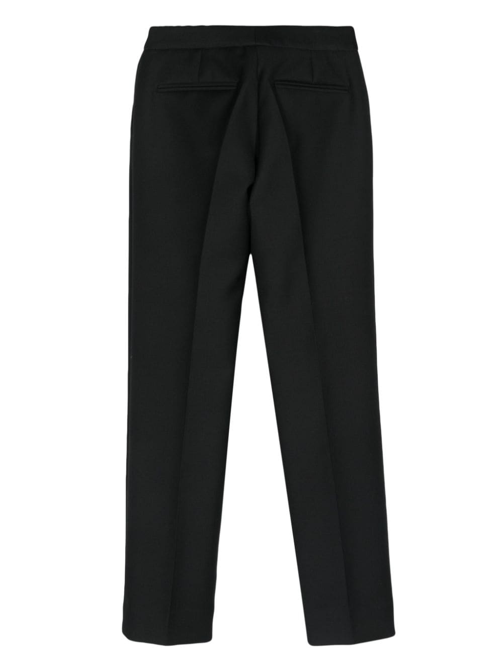 Pre-owned Dior 2010s  Wool-blend Straight Leg Trousers In Black