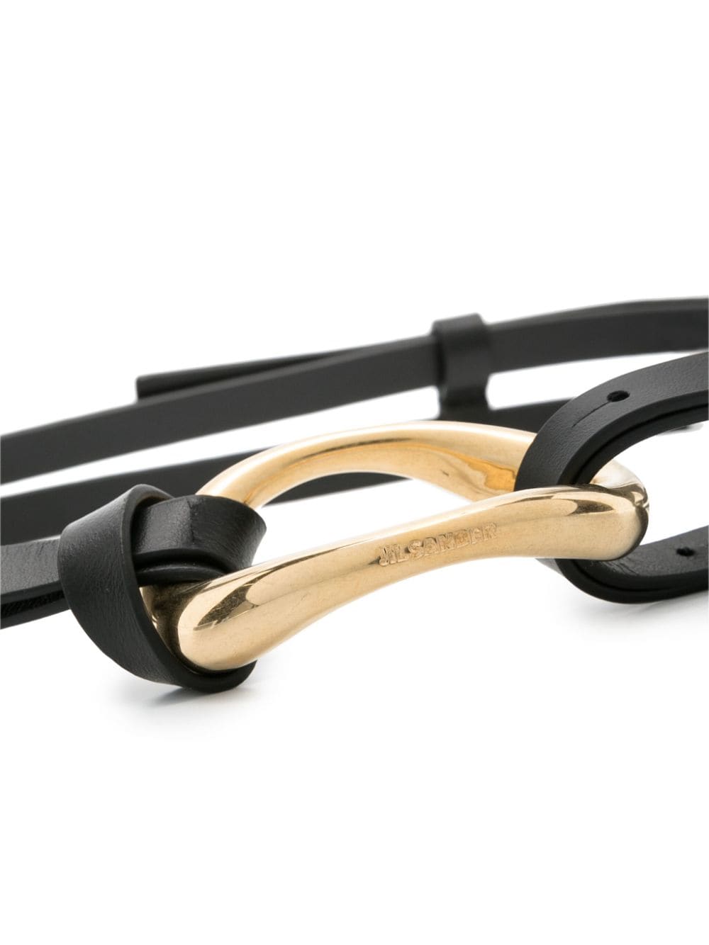 Shop Jil Sander Ring-buckle Double-strap Belt In Black