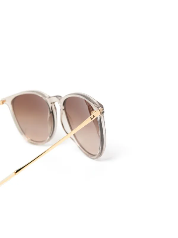 Ray-Ban Erika ラウンドフレーム サングラス | ブラウン | FARFETCH JP