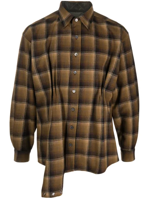 X Pendleton chemise asymétrique à carreaux - Maison Margiela - Modalova