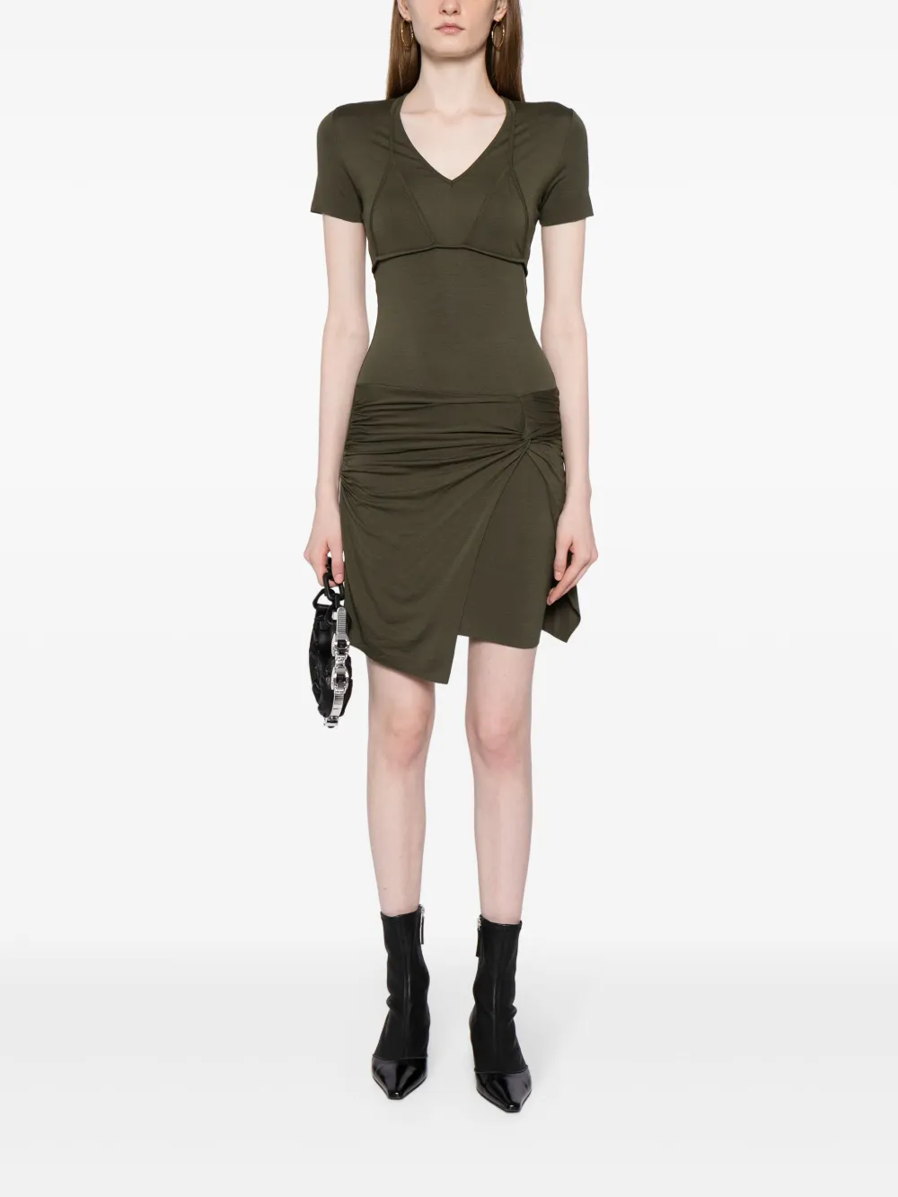 Shop Gimaguas Julia Layered Minidress In 绿色