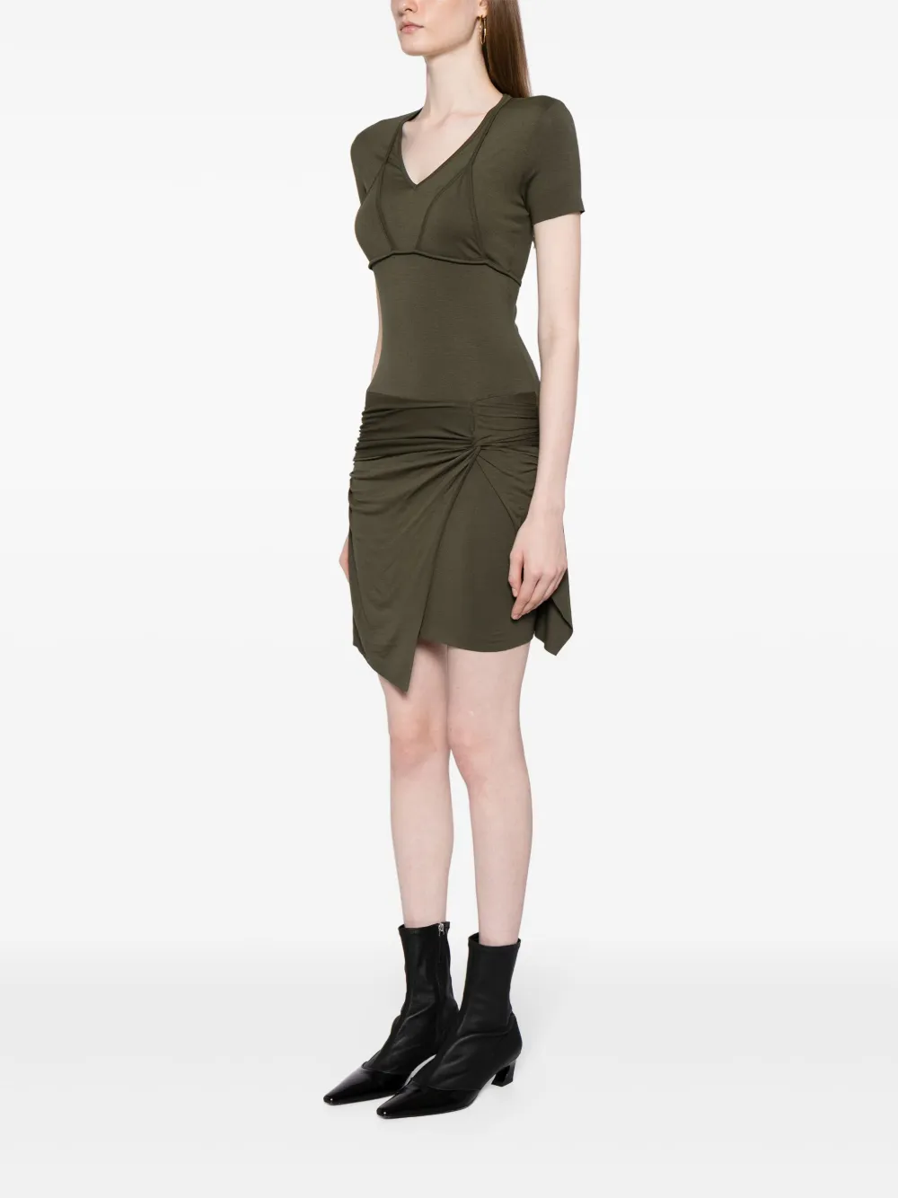 Shop Gimaguas Julia Layered Minidress In 绿色