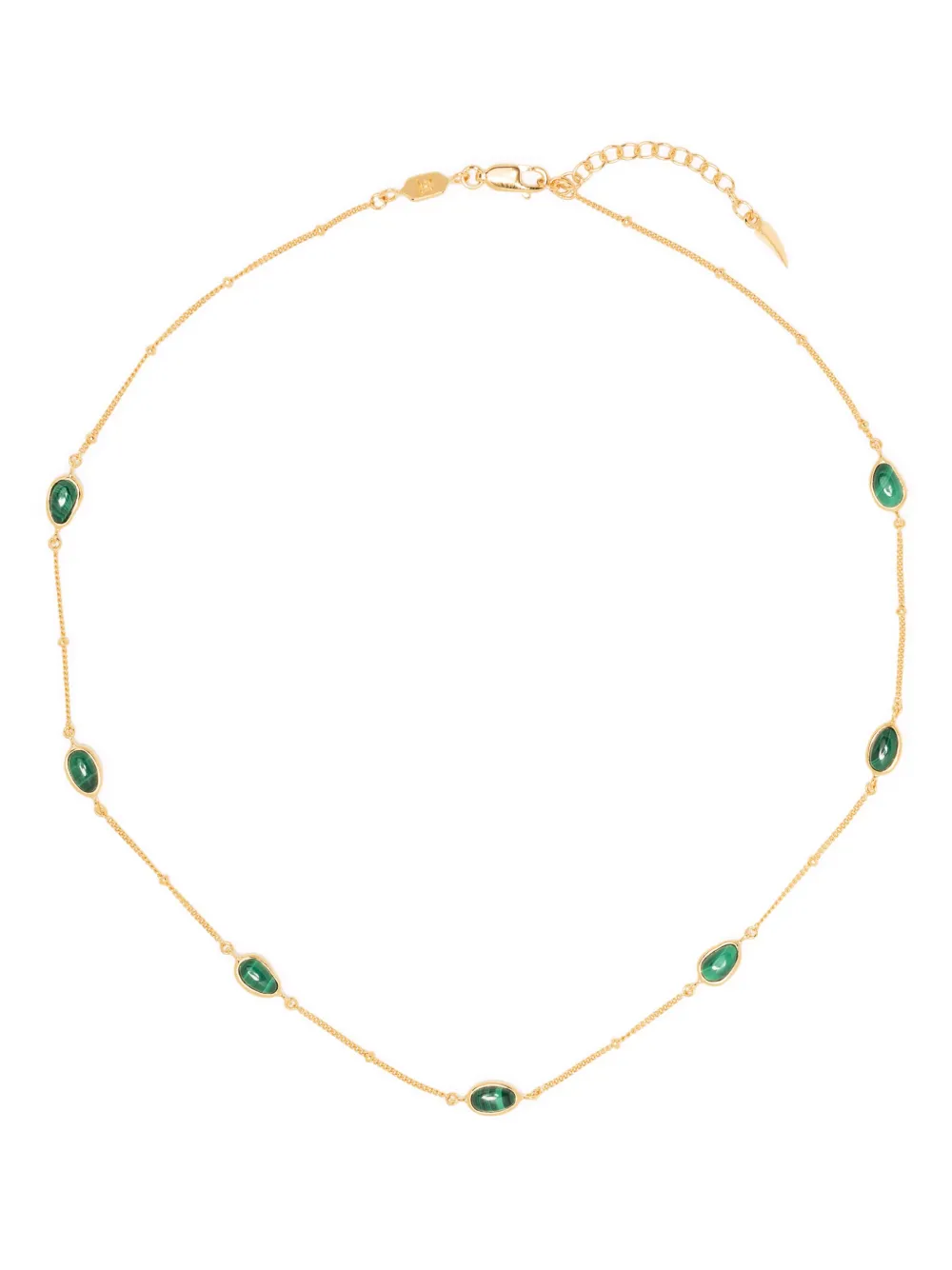 Malachite-Embellished Choker Necklace