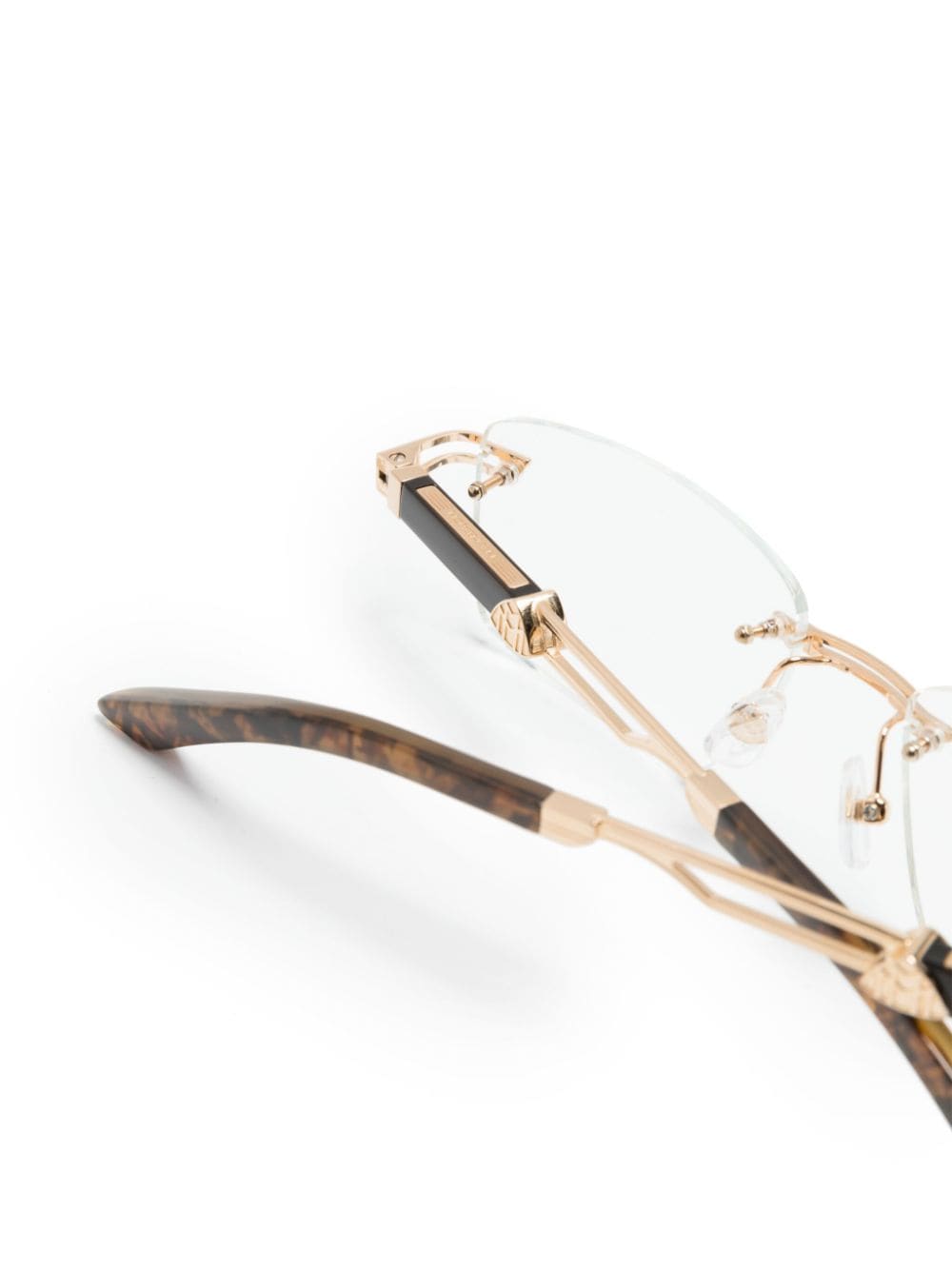 Shop Maybach Eyewear Idealist I Rectangle-frame Glasses In Neutrals