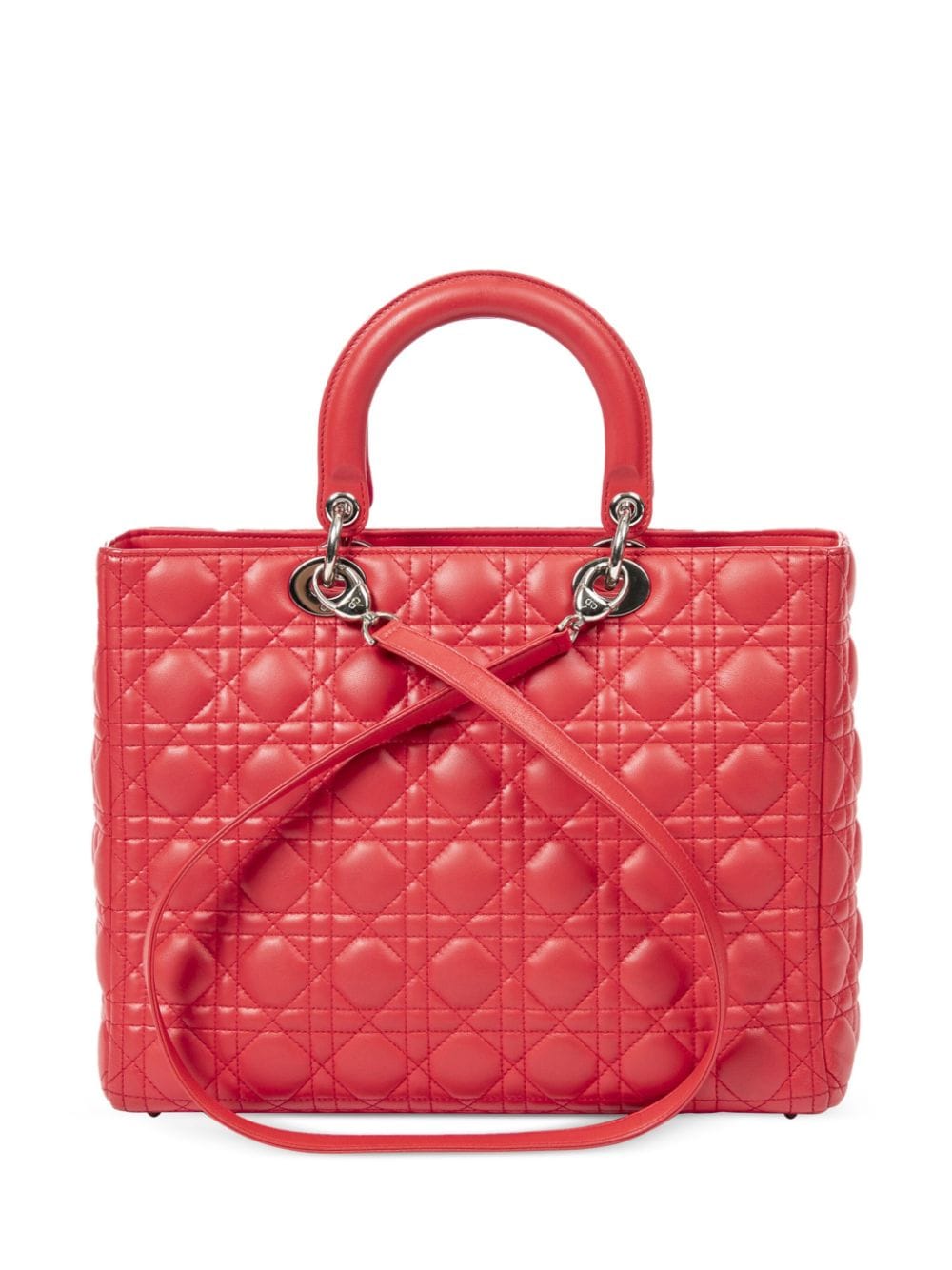 Christian Dior 2011 pre-owned large Cannage Lady Dior two-way bag - Rood