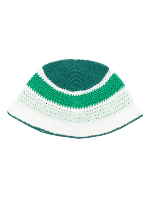 Casablanca striped crochet bucket hat