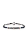 Barakà 18kt rose gold black diamond cord bracelet - Pink