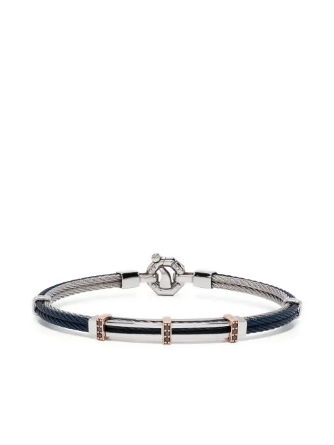 Barakà 18kt rose gold black diamond cord bracelet
