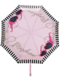 Moschino heart glasses-print compact umbrella - Pink