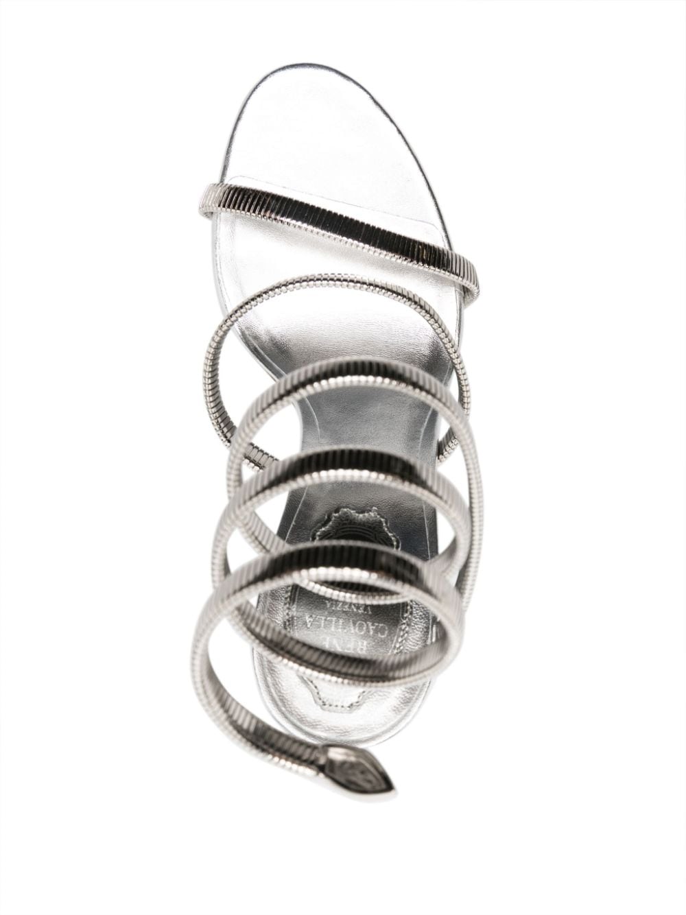 Shop René Caovilla Juniper 110mm Sandals In Silver