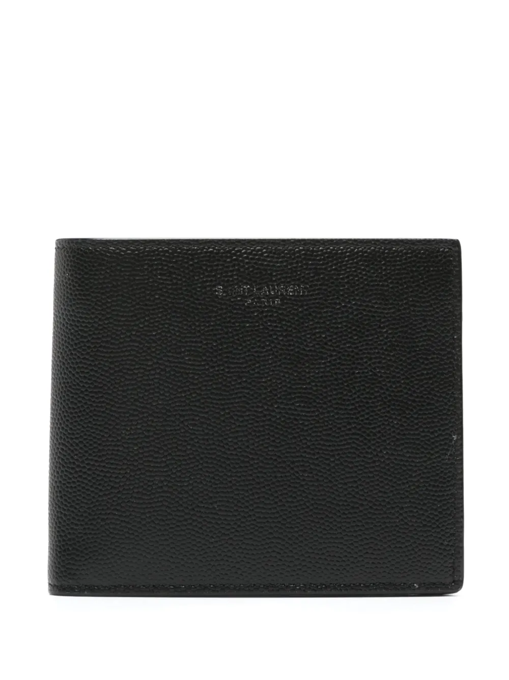 Pre-owned Saint Laurent Paris East/west Leather Wallet In 黑色